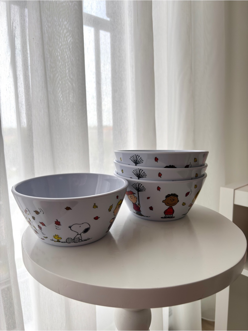 Fall Peanuts Bowls with Snoopy & Friends - (Set of 4)